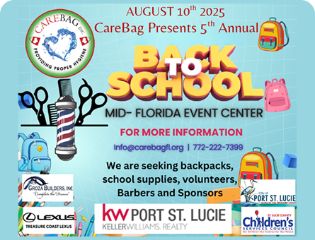 Volunteers supporting local Vero Beach charities with donations